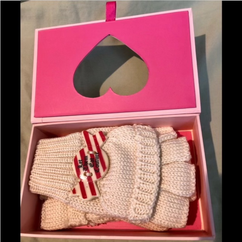 Juicy Couture Kids Knit Fingerless Gloves/Mittens-NWT
